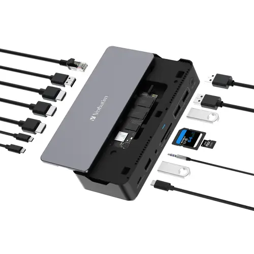 CDS-15S Alámbrico USB 3.2 Gen 1 (3.1 Gen 1) Type-C Negro, Gris - Imagen 5