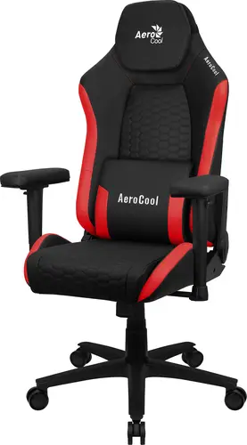 CROWNBR Rojo, Silla Gaming Ergonómica, Cojines Ajustables, Cuero Sintético Premium - Imagen 1