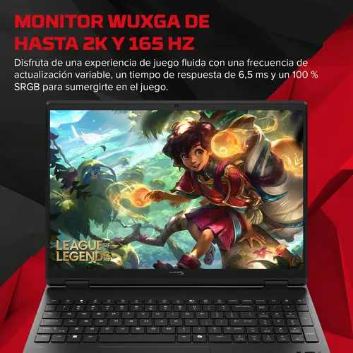HyperX OMEN 15 inch Gaming Laptop PC 15-gb0014ns AMD Ryzen 7 260 38,9 cm (15.3") 2K 24 GB DDR5-SDRAM NVIDIA GeForce RTX 5060 Wi-Fi 6 (802.11ax) Windows 11 Home AI PC Negro - Imagen 7