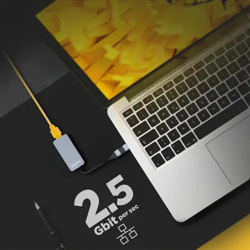 Conversor USB3.2 Gen1 USB-A+USB-C a Ethernet 2.5G 10/100/1000/2500 Mbps, Gris, 15cm - Imagen 6