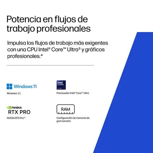 DQ0E0ET ordenador portatil Copilot+ PC Intel Core Ultra 9 386H 40,6 cm (16") WUXGA 64 GB DDR5-SDRAM 2 TB SSD Wi-Fi 7 (802.11be) Windows 11 Pro AI Workstation, AI PC Plata - Imagen 9