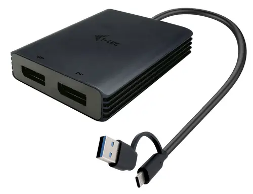 USB-A/USB-C Dual 4K/60 Hz DisplayPort Video Adapter - Imagen 1