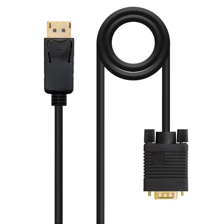 Cable conversor DISPLAYPORT a VGA, DP/M - VGA/M, Negro, 2.0 M