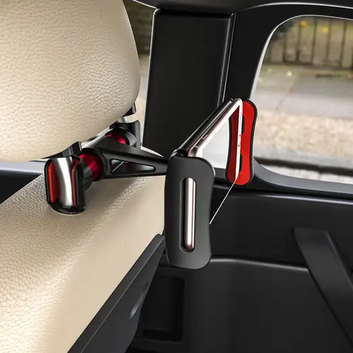 Soporte Coche Ajustable (1 Pivote) Para Reposacabezas Para Telefono / Tablet, Rojo - Imagen 4