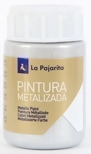 PINTURA LX.PAJARITA MT.35 ml PLATA ME-01 - Pack de 6 unidades