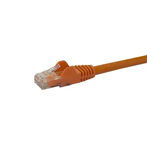 Cable de 2m Naranja de Red Gigabit Cat6 Ethernet RJ45 sin Enganche - Snagless - Imagen 2