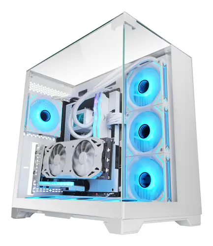 MCVISIONW carcasa de ordenador Midi Tower Blanco - Imagen 3
