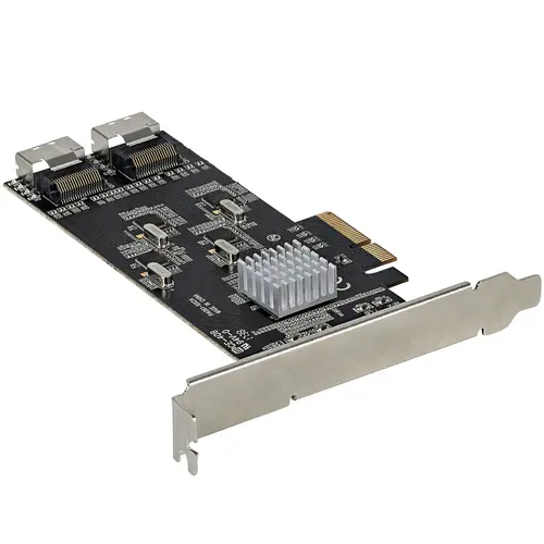 Tarjeta PCIe de 8 Puertos SATA - Tarjeta Adaptadora de Expansión PCI Express SATA con 4 Controladores de Host - Tarjeta Controladora PCIe SATA - SATA III - Imagen 3