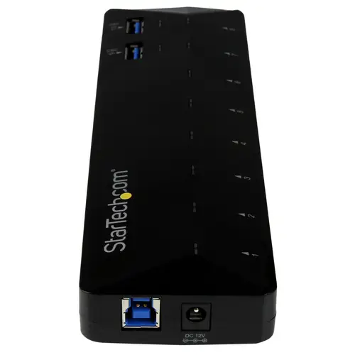 Concentrador USB 3.0 (5Gbps) de 10 Puertos - Ladrón con Puertos de Carga y Sincronización - Hub con 2 Puertos de 1,5A - Imagen 3