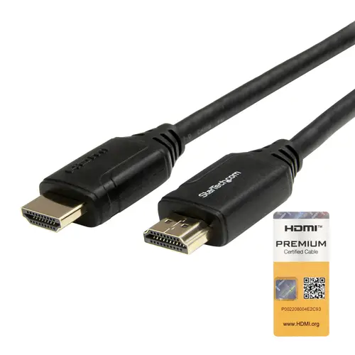 Cable de 50cm HDMI 2.0 Certificado Premium con Ethernet - HDMI de Alta Velocidad Ultra HD de 4K a 60Hz HDR10 - para Monitores o TV UHD - Imagen 1
