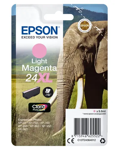 Elephant Cartucho 24XL magenta claro - Imagen 1