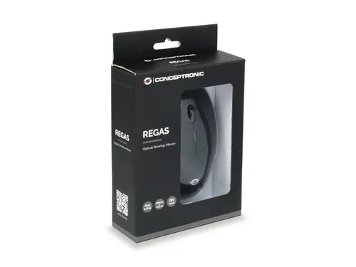 REGAS01B ratón Oficina Ambidextro USB tipo A Óptico 1200 DPI - Imagen 5