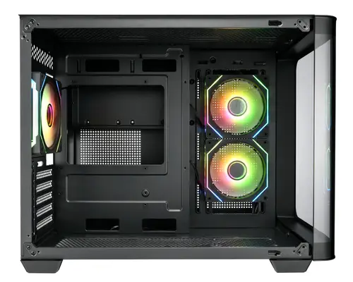 CAJA MICRO-ATX SEMITORRE FSP S380 RGB NEGRA 3 FANS - Imagen 11
