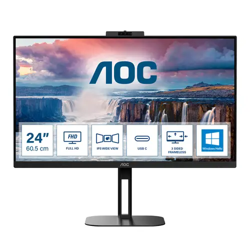 V5 24V5CW/BK pantalla para PC 60,5 cm (23.8") 1920 x 1080 Pixeles Full HD LED Negro - Imagen 1