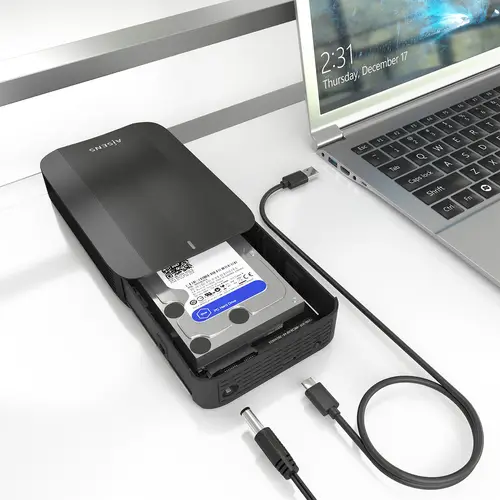 Caja Externa, 3,5"  SATA a USB-C USB3.1 GEN1, Negro - Imagen 6