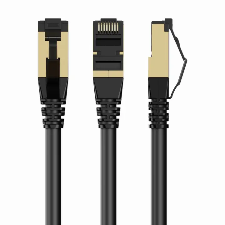 PP8-LSZHCU-BK-3M cable de red Negro Cat8 S/FTP (S-STP)