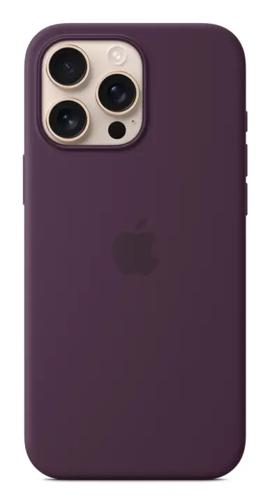 Funda de silicona con MagSafe para el iPhone 16 Pro Max - Ciruela
