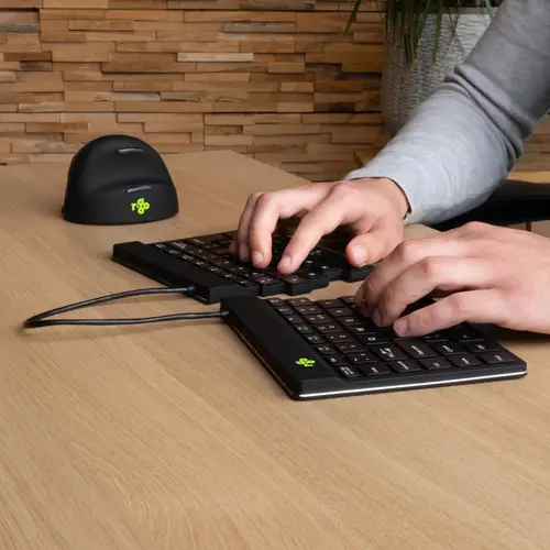 Teclado ergonómico R-Go Split Break con software de pausa, teclado dividido ergonómico, QWERTY (PT), bluetooth, negro - Imagen 9