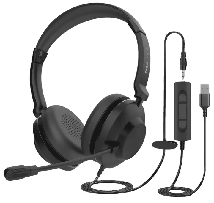 AXH-ONEUCD-35 auricular y casco Auriculares Alámbrico Diadema Oficina/Centro de llamadas USB tipo A Negro