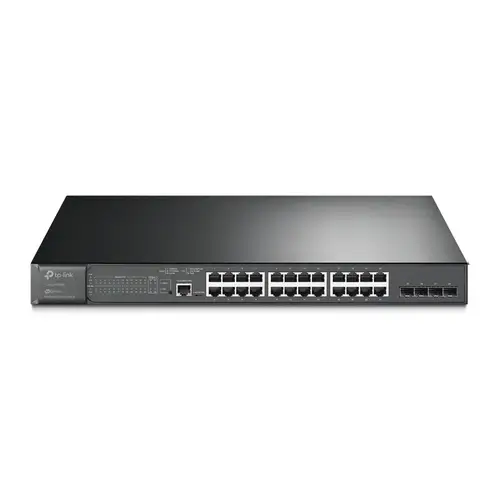 JetStream TL-SG3428MP switch Gestionado L2+ Gigabit Ethernet (10/100/1000) Energía sobre Ethernet (PoE) 1U Negro - Imagen 2
