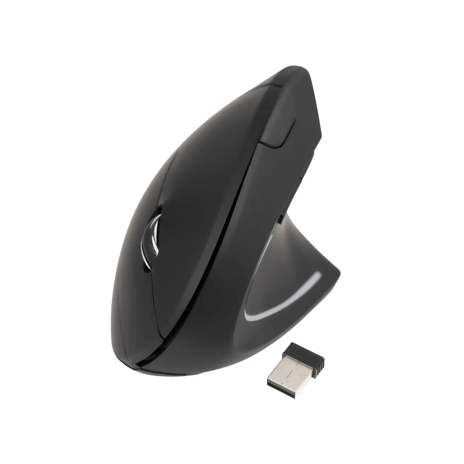 Ratón Inalámbrico Ergonómico Vertical 3200 DPI, 6 botones, Negro