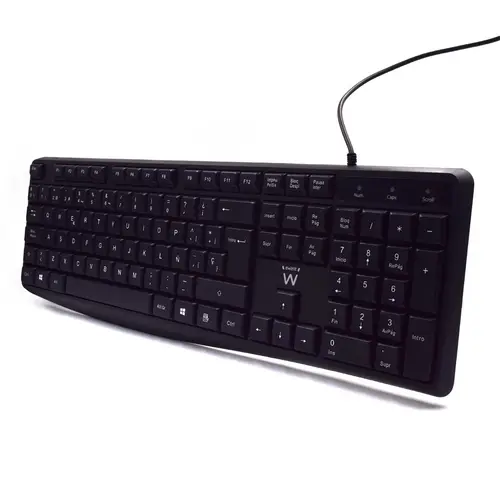EW3001 teclado Oficina USB QWERTY Español Negro - Imagen 2