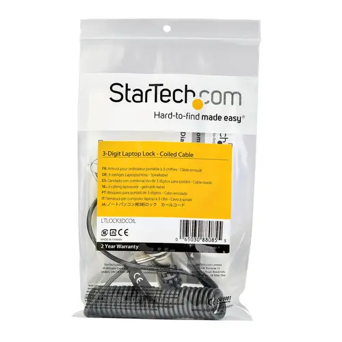 Cable de Seguridad con Combinación para Ordenador Portátil- con Cable Auto Enrrollable - Combinación de 3 Dígitos - Imagen 4