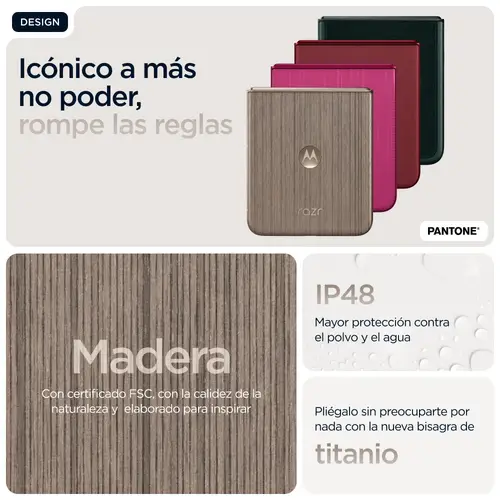 razr 60 ultra 17,7 cm (6.96") SIM doble Android 15 5G USB Tipo C 16 GB 512 GB 4700 mAh Madera - Imagen 29