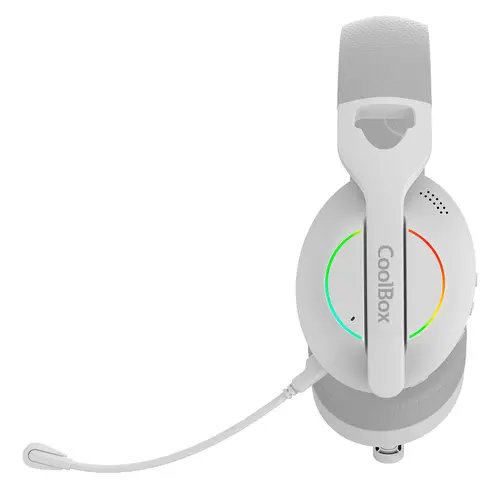 WB01 RGB Auriculares Inalámbrico y alámbrico Diadema Juego USB Tipo C Bluetooth Blanco - Imagen 2