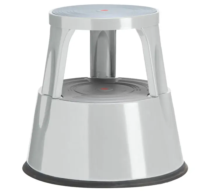 TABURETE 2 PELDAÑOS MET. A-SERIES GRIS
