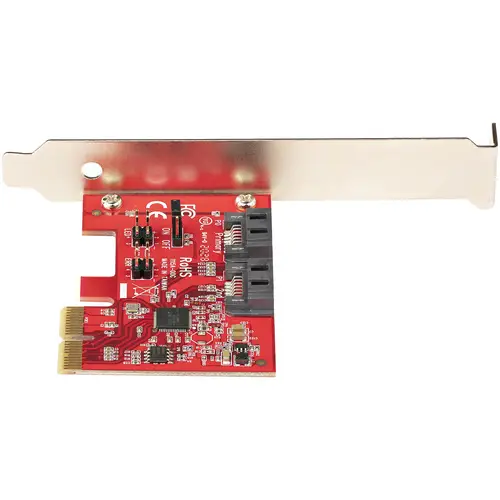 Tarjeta PCIe SATA - Tarjeta PCI Express Controladora de 2 Puertos SATA de 6Gbps - Perfil Completo o Bajo - Adaptador PCI Express a SATA - SATA RAID ASM1062R - Imagen 4