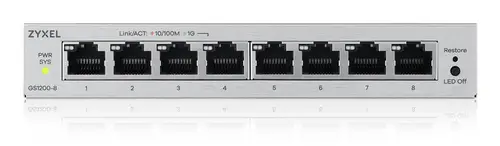 GS1200-8V3 Gestionado L2 Gigabit Ethernet (10/100/1000) Escritorio Gris - Imagen 3