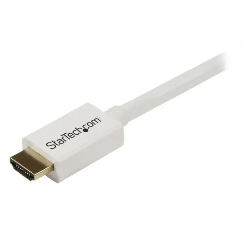 Cable de 3m HDMI con Ethernet CL3 - Cable HDMI Ultra HD para Instalaciones en Muro - Cable HDMI de Alta Velocidad UHD 4K 30Hz 10,2 Gbps - Cable de Vídeo HDMI 1.4 30AWG, Blanco - Imagen 2