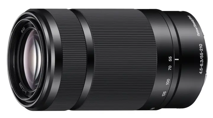 SEL55210 SLR Teleobjetivo Negro