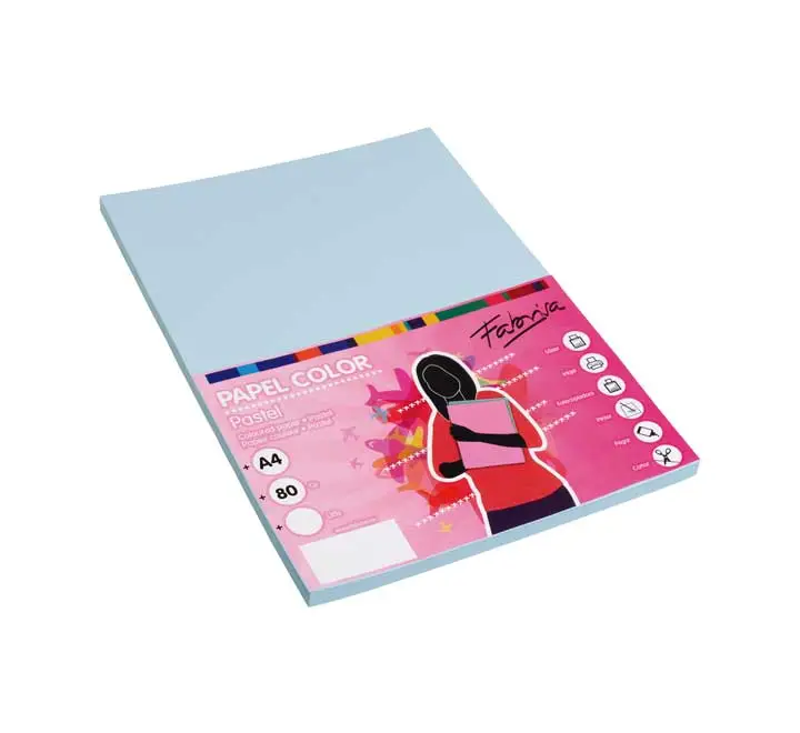 PAQ. 100H PAPEL FABRISA 80GR A4 AZUL CLARO - Imagen 1