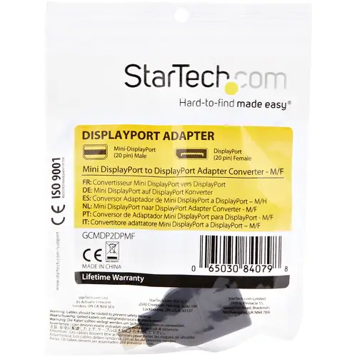 Adaptador Compacto Mini DisplayPort a DisplayPort - de Vídeo 4K x 2K - Conversor Mini DP a DP UHD - Convertidor mDP a DP 1.2 - de Ordenador mDP a Monitor DP - Macho a Hembra - Imagen 3