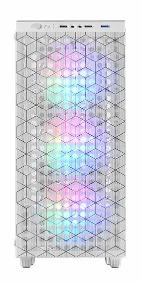 MC-MAG, Caja Gaming ATX, Ventana Lateral Completa Cristal Templado, Doble Rejilla Magnética Antipolvo Frontal + Superior, 3x Ventiladores FRGB 120mm, Refrigeración Líquida 360mm, Blanco