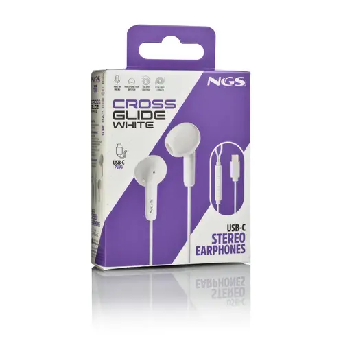 CROSS GLIDE Auriculares Alámbrico Dentro de oído Llamadas/Música USB Tipo C Blanco - Imagen 6