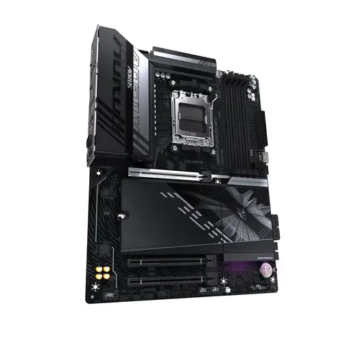 B850 AORUS ELITE WIFI7 Placa Base - Procesadores AMD Ryzen Serie 9000, VRM digital de 14+2+2 fases, hasta 8200MHz DDR5 (OC), 1xPCIe 5.0 + 2xPCIe 4.0 M.2, LAN 2.5, WIFI 7, USB 3.2 Gen 2x2 - Imagen 3