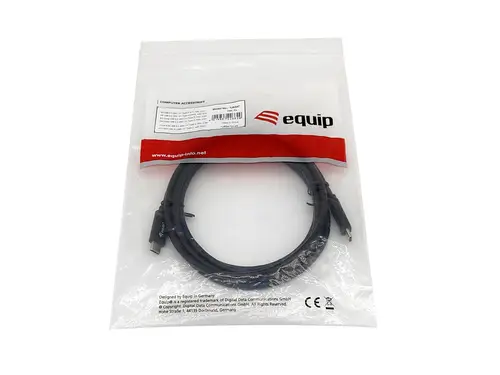CABLE USB-C A USB-C 0,5M EQUIP 128348 TRANSFERENCIA 5G 3A COLOR NEGRO - Imagen 4