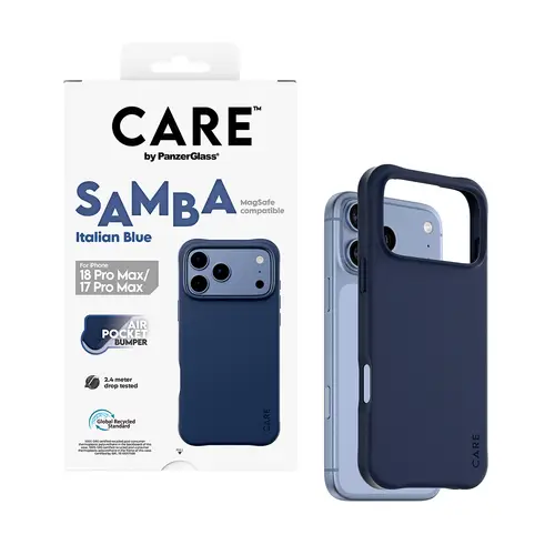 CARE by ® Samba Case Italian Blue w. MagSafe iPhone 18 Pro Max | 17 Pro Max funda para teléfono móvil Azul - Imagen 5