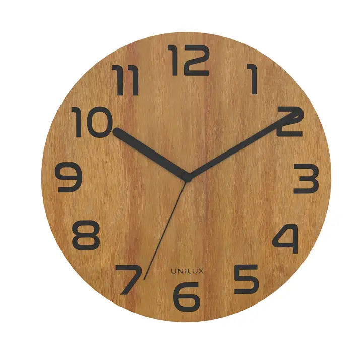 Palma Pared Quartz clock Alrededor Bamboo