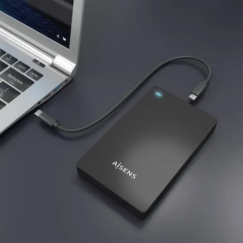 Caja Externa 2.5? 9.5mm SATA a USB-C USB3.1 Gen1, Negra - Imagen 6