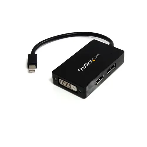 Adaptador de vídeo externo triple head Mini DisplayPort a DVI HDMI y DP conversor - Imagen 1