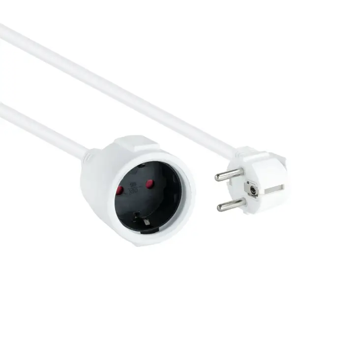 Cable de Alimentación Alargador, Blanco, 5 m