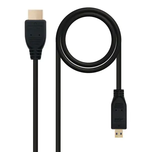 HDMI, 0.8m cable HDMI 0,8 m HDMI tipo A (Estándar) HDMI tipo D (Micro) Negro - Imagen 1