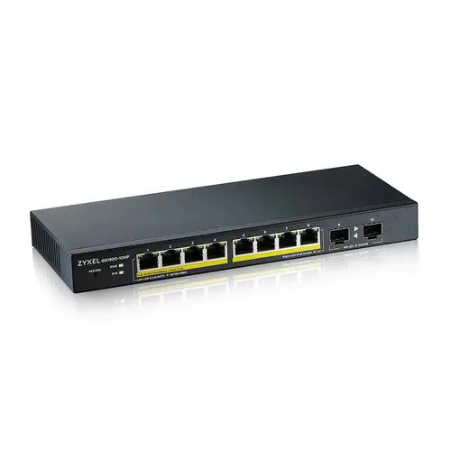 GS1900-10HP Gestionado L2 Gigabit Ethernet (10/100/1000) Energía sobre Ethernet (PoE) Negro - Imagen 2