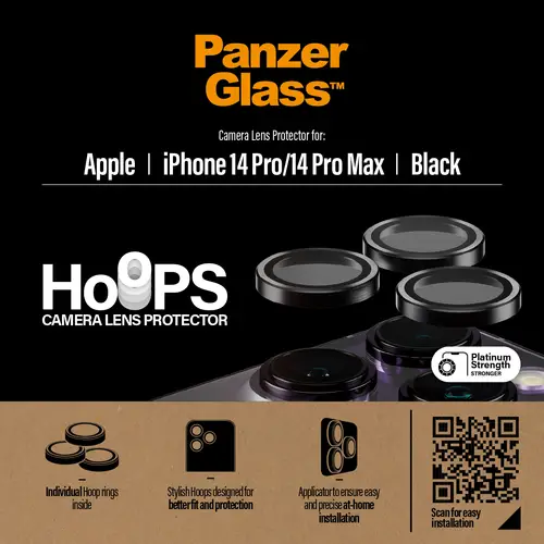 ® Hoops® Camera Lens Protector Black iPhone 14 Pro | 14 Pro Max Protector de pantalla Apple 1 pieza(s) - Imagen 5