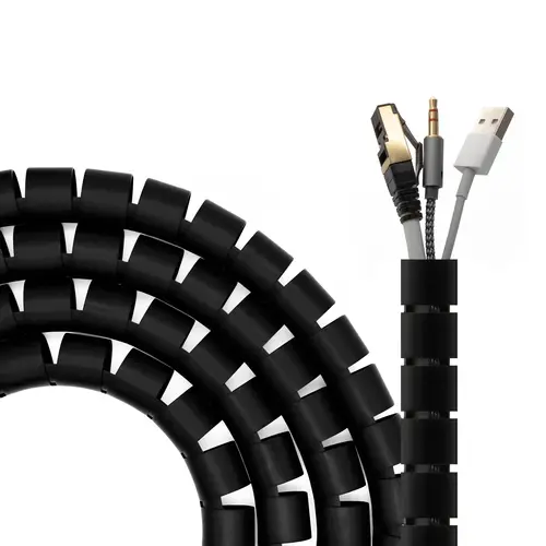 Organizador De Cable En Espiral 25mm, Negro, 3.0 m - Imagen 1