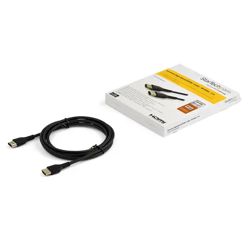 Cable de 2m HDMI 2.0 Certificado Premium de alta velocidad con Ethernet - Durable - UHD 4K 60Hz - con Fibra de Aramida - HDMI 2.0 - TPE - para Monitores, TV y Pantallas - Imagen 6